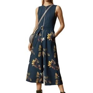 Ted Baker Navy Floral Jumpsuit